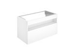 Keuco Stageline Waschtisch-Unterschrank 32872290000 100 x 62,5 x 49 cm, Lack Inox Seidenmatt, Glas Inox satiniert, ohne Elektrik