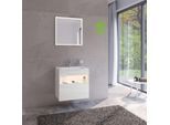 Keuco Stageline Waschtisch-Unterschrank 32852300100 65 x 62,5 x 49 cm, Dekor weiß, Glas weiß klar, mit Elektrik