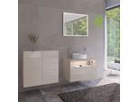 Keuco Stageline Mittelschrank 32812180000 80 x 78,2 x 36 cm, Dekor Cashmere, Glas Cashmere klar, 2-türig