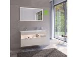 Keuco Stageline Waschtisch-Unterschrank 32882180100 120 x 62,5 x 49 cm, Dekor Cashmere, Glas Cashmere klar, mit Elektrik