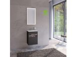 Keuco Stageline Waschtisch-Unterschrank 32822970101 Dekor Vulkanit, Glas Vulkanit satiniert, 46x62,5x38cm, mit Elektrik, links