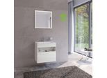 Keuco Stageline Waschtisch-Unterschrank 32852300000 65 x 62,5 x 49 cm, Dekor weiß, Glas weiß klar, ohne Elektrik