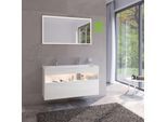 Keuco Stageline Waschtisch-Unterschrank 32882300100 120 x 62,5 x 49 cm, Dekor weiß, Glas weiß klar, mit Elektrik