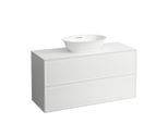 LAUFEN The new classic Schubladenelement/Sideboard H4060220856281 117,5x60x45,5cm, 2 Schubladen, Waschtisch Ausschnitt mittig, geschwärzte Eiche