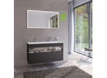 Keuco Stageline Waschtisch-Unterschrank 32882970100 120 x 62,5 x 49 cm, Dekor Vulkanit, Glas Vulkanit satiniert, mit Elektrik