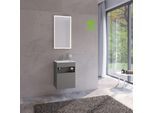 Keuco Stageline Waschtisch-Unterschrank 32822290001 Lack Inox Seidenmatt, Glas Inox satiniert, 46x62,5x38cm, ohne Elektrik, links