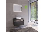 Keuco Stageline Waschtisch-Unterschrank 32864970100 80 x 55 x 49 cm, Dekor Vulkanit, Glas Vulkanit satiniert, mit Elektrik, mit Hahnlochbohrung