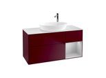 Villeroy und Boch Finion Waschtischunterschrank G951GJHB 120cm, Abdeckplatte white matt, Emotion, Regale Light grey matt lacquer, Peony Matt