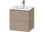 Duravit L-Cube Waschtisch-Unterschrank LC621807575 52x39,1x55cm, 2 Schubkästen, wandhängend, leinen