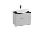 Villeroy und Boch Finion Waschtischunterschrank G75200GJ 80x60,3cm, Emotion, Abdeckplatte black matt, Light grey matt