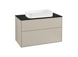 Villeroy und Boch Finion Waschtischunterschrank G23200HH 100x60,3cm, Emotion, Abdeckplatte black matt, Sand Matt Lacquer