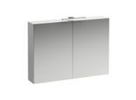LAUFEN Base LED-Spiegelschrank H4028521102611 100x70x18,5cm, Weiß Glänzend