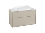 Villeroy und Boch Finion Waschtischunterschrank F23100HH 100x60,3cm, Abdeckplatte white matt, Sand Matt Lacquer