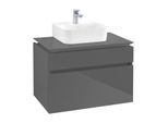 Villeroy & Boch Legato Waschtischunterschrank B73400FP 80x55x50cm, Glossy Grey