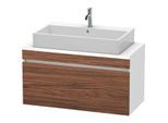 Duravit DuraStyle Waschtisch-Unterschrank DS530402118 100 x 47,8 cm, nussbaum dunkel/weiß matt, für Konsole, 1 Auszug