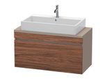 Duravit DuraStyle Waschtisch-Unterschrank DS530402143 100 x 47,8 cm, nussbaum dunkel/basalt matt, für Konsole, 1 Auszug