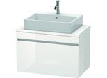 Duravit DuraStyle Waschtisch-Unterschrank DS530202222 80 x 47,8 cm, weiß hochglanz, für Konsole, 1 Auszug