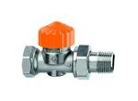 Heimeier Eclipse Thermostat-Ventilunterteil 3462-03.000 Rp 3/4xR 3/4, Durchgang, Messing vernickelt, gekürzt