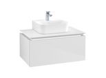 Villeroy & Boch Legato Waschtischunterschrank B733L0DH 80x38x50cm, mit LED-Beleuchtung, Glossy White