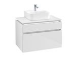 Villeroy & Boch Legato Waschtischunterschrank B734L0DH 80x55x50cm, mit LED-Beleuchtung, Glossy White