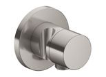 Keuco Ixmo Fertigmontageset 59549070201 Unterputz-3-Wege-Ab-und Umstellventil, Brausehalter, Griff Pure, rund, Edelstahl-finish