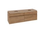 Villeroy und Boch Legato Waschtischunterschrank B60000RH 160x55x50cm, für 2 Waschtische, Kansas Oak