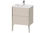 Duravit XViu Waschtisch-Unterschrank XV44880B191 61 x 59,4 x 39 cm, taupe matt, 2 Auszüge, stehend, champagner matt