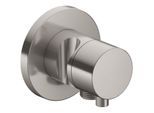 Keuco Ixmo Fertigmontageset 59549071201 Unterputz-3-Wege-Ab-und Umstellventil, Brausehalter, Griff Comfort, rund, Edelstahl-finish