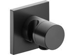 Keuco Ixmo Fertigmontageset 59549130202 Unterputz-3-Wege-Ab-und Umstellventil, Brausehalter, Griff Pure, eckig, Schwarzchrom gebürstet