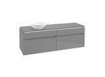 Villeroy & Boch Legato Waschtischunterschrank B596L0FP 160x55x50cm, mit LED-Beleuchtung, Glossy Grey