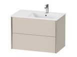 Duravit XViu Waschtisch-Unterschrank XV41590B191 81x48x56cm, 2 Schubkästen, Becken rechts, champagner matt, taupe matt