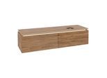Villeroy und Boch Legato Waschtischunterschrank B597L0RH 160x38x50cm, Waschtisch rechts, mit LED-Beleuchtung, Kansas Oak