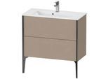Duravit XViu Waschtisch-Unterschrank XV44890B275 81 x 59,4 x 39 cm, leinen, 2 Auszüge, stehend, schwarz matt