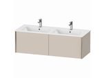 Duravit XViu Waschtisch-Unterschrank XV40290B191 128x48x40cm, 2 Auszüge, wandhängend, champagner matt, taupe matt