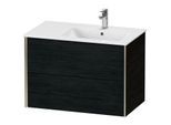 Duravit XViu Waschtisch-Unterschrank XV41590B116 81x48x56cm, 2 Schubkästen, Becken rechts, champagner matt, Eiche schwarz
