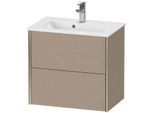Duravit XViu Waschtisch-Unterschrank XV41780B175 61 x 56 x 39 cm, leinen, 2 Schubkästen, wandhängend, champagner matt