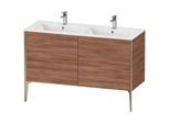 Duravit XViu Waschtisch-Unterschrank XV44850B179 128x48x59,4cm, 4 Auszüge, stehend, champagner matt, nussbaum natur