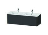 Duravit XViu Waschtisch-Unterschrank XV40290B180 128x48x40cm, 2 Auszüge, wandhängend, champagner matt, graphit supermatt
