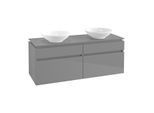 Villeroy & Boch Legato Waschtischunterschrank B59200FP 140x55x50cm, Glossy Grey