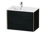 Duravit XViu Waschtisch-Unterschrank XV41580B116 81x48x56cm, 2 Schubkästen, Becken links, champagner matt, Eiche schwarz