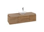 Villeroy und Boch Legato Waschtischunterschrank B58500RH 140x38x50cm, Waschtisch mittig, Kansas Oak