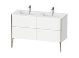 Duravit XViu Waschtisch-Unterschrank XV44850B118 128x48x59,4cm, 4 Auszüge, stehend, champagner matt, weiß matt