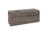 Villeroy und Boch Legato Waschtischunterschrank B58800RK 140x55x50cm, Waschtisch links, Stone Oak