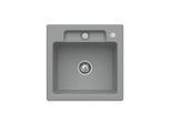 Villeroy und Boch Siluet Spüle 334502SL mit Ablaufgarnitur und Exzenterbetätigung, Stone