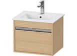 Duravit Ketho Waschtisch-Unterschrank KT640403030 50x41,2x41cm, 1 Auszug, wandhängend, Eiche natur