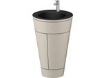 Duravit Starck 1,c-bonded Set S19514O70600010 Griff Edelstahl, Keramik Schwarz Matt, Innenbeleuchtung, bodenstehend, Taupe Seidenmatt, 864 x 560 x 605 mm