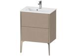 Duravit XViu Waschtisch-Unterschrank XV44880B175 61 x 59,4 x 39 cm, leinen, 2 Auszüge, stehend, champagner matt