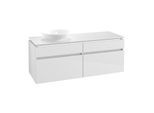 Villeroy & Boch Legato Waschtischunterschrank B588L0DH 140x55x50cm, mit LED-Beleuchtung, Glossy White