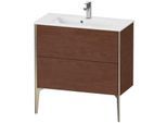 Duravit XViu Waschtisch-Unterschrank XV44890B113 81 x 59,4 x 39 cm, amerikanischer nussbaum, 2 Auszüge, stehend, champagner matt