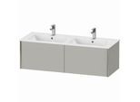 Duravit XViu Waschtisch-Unterschrank XV40290B107 128x48x40cm, 2 Auszüge, wandhängend, champagner matt, betongrau matt